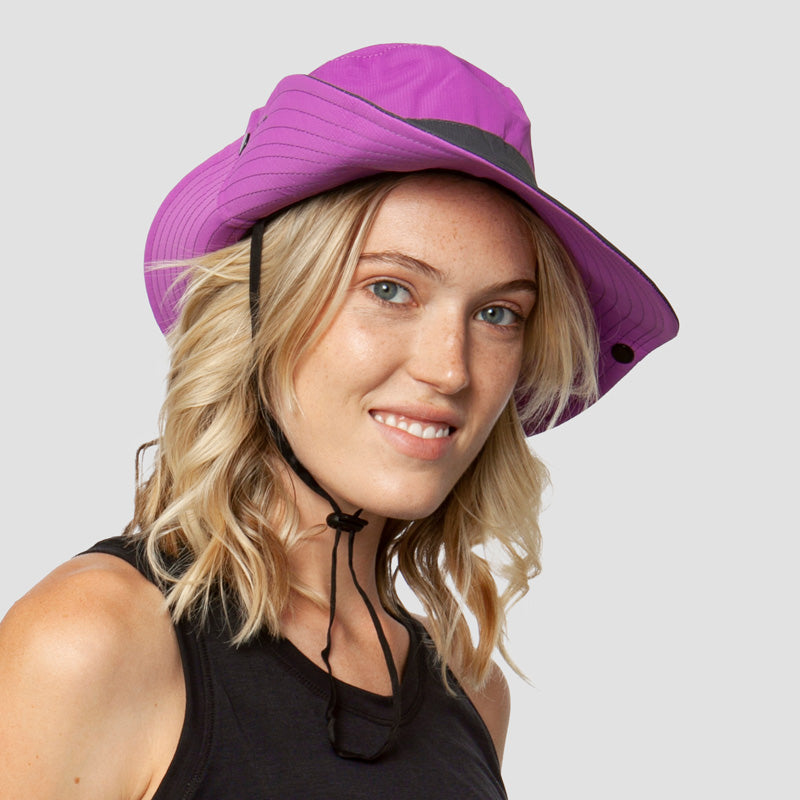 Ademend UV-bescherming dames zonnehoed opvouwbaar met paardenstaartopening – Liane (Koop 1, Krijg 1 GRATIS)