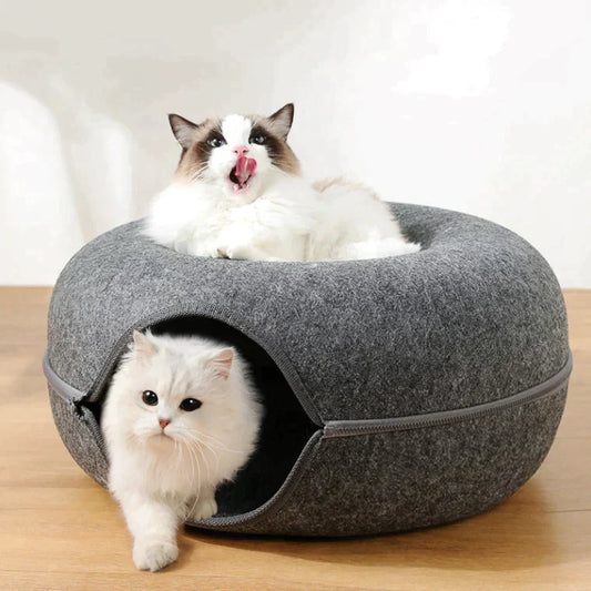 Luxe Kattenbed en Speelhuis - WhiskerNest