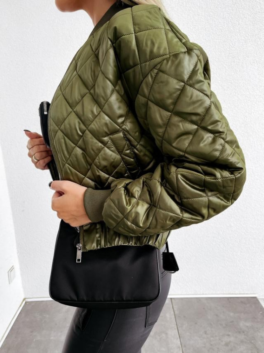 Gewatteerd dames bomberjack met zakken - Marisa