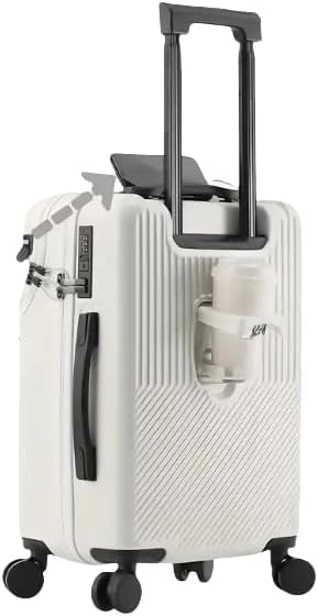 Hard Shell Handbagagekoffer met Bekerhouder, USB-poort & TSA-slot