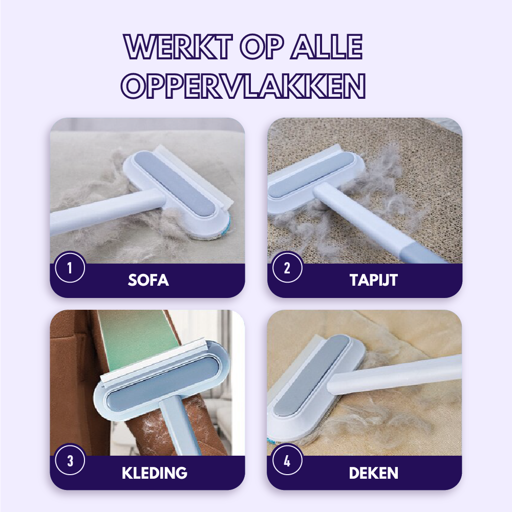 3-in-1 Huisdierhaar Verwijderaar - PetClean Pro