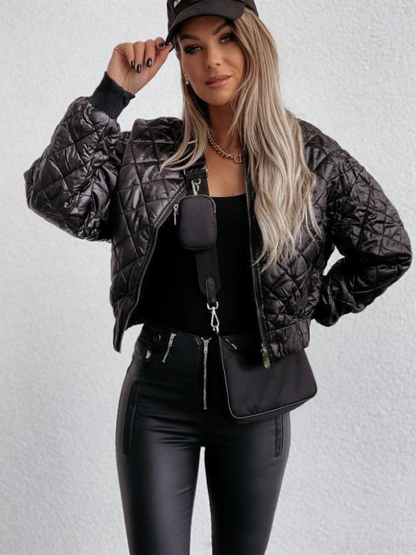 Gewatteerd dames bomberjack met zakken - Marisa