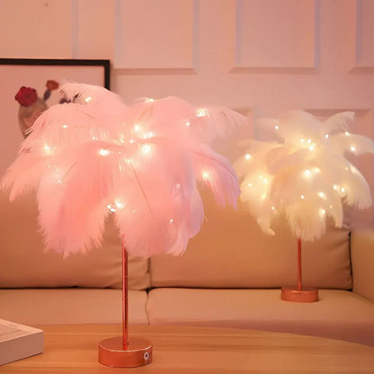 Sfeervolle Veer Palmboom Lamp - LumaPalm