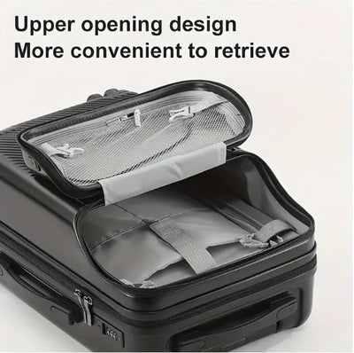 Hard Shell Handbagagekoffer met Bekerhouder, USB-poort & TSA-slot