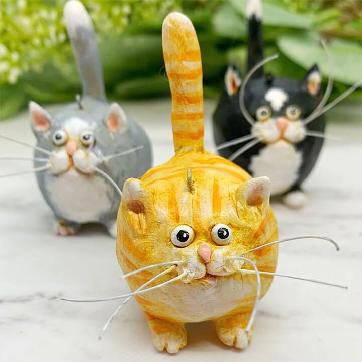 Uniek Handgemaakt Katten Kerstornament - Purrfect Holiday Hangers