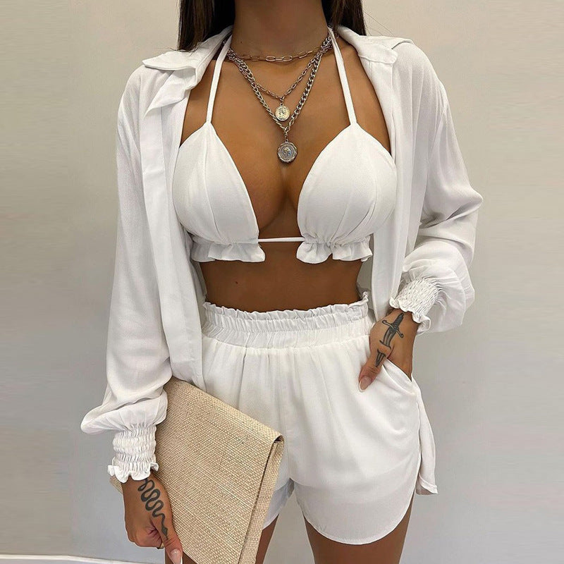 Stijlvolle 3-delige zomeroutfit voor strand en zwembad - TropenGlow