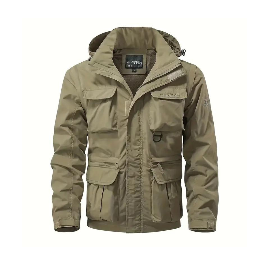 Heren overgangsjas waterafstotend met afneembare capuchon – Leif