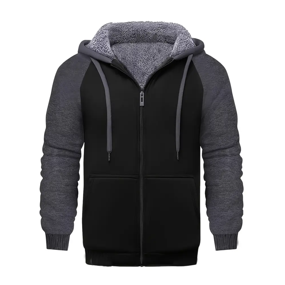 Gevoerde Heren Hoodie met Sherpa-fleece – Niels