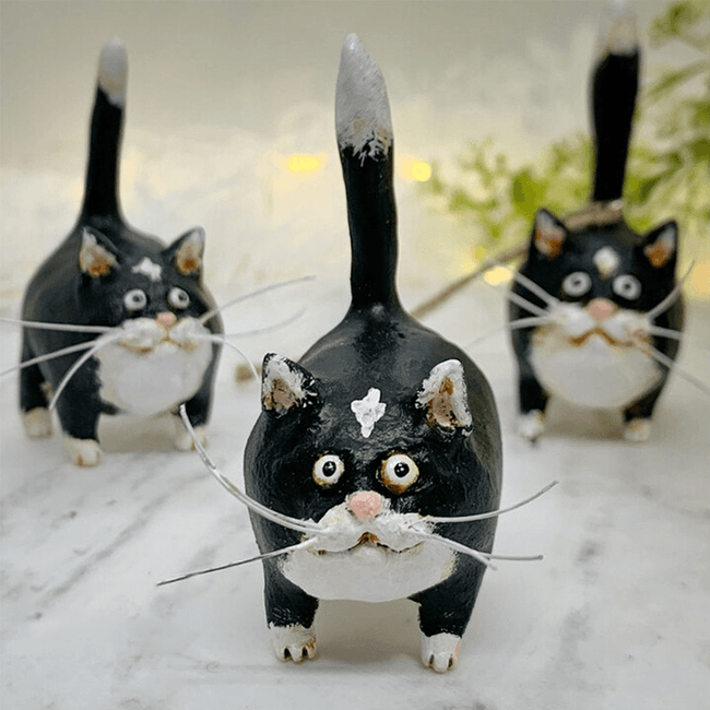 Uniek Handgemaakt Katten Kerstornament - Purrfect Holiday Hangers