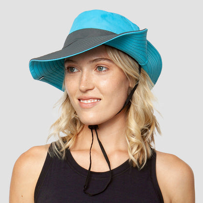 Ademend UV-bescherming dames zonnehoed opvouwbaar met paardenstaartopening – Liane (Koop 1, Krijg 1 GRATIS)