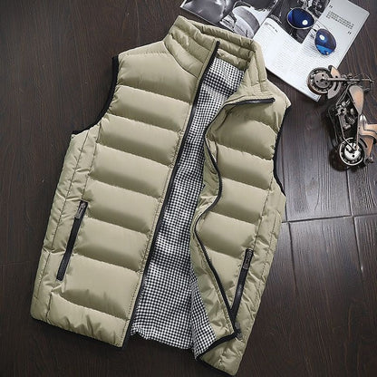 Waterafstotende & Gevoerde Heren Bodywarmer met Staande Kraag - Henrik