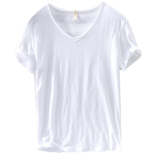 Heren V-hals Linnen Shirt - Luca