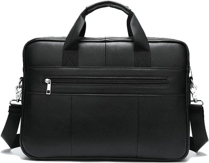 Premium Koeienleren 15” Business Actetas met Organizer Vakken