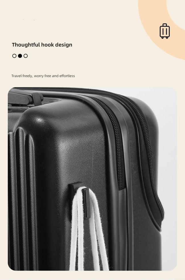 Hard Shell Handbagagekoffer met Bekerhouder, USB-poort & TSA-slot