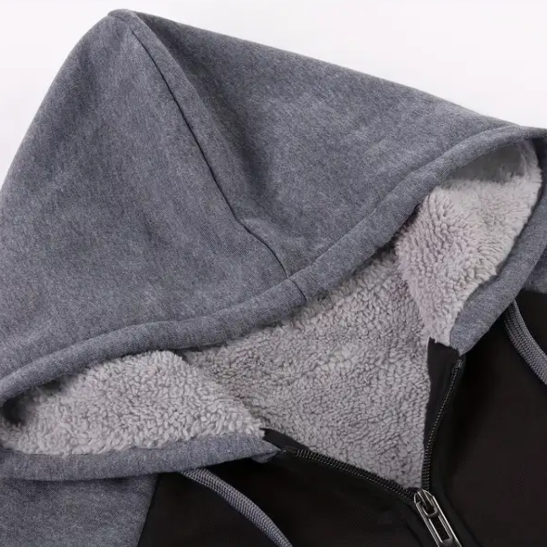 Gevoerde Heren Hoodie met Sherpa-fleece – Niels