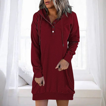 Minimalistische Lange Dames Hoodie – Valeria