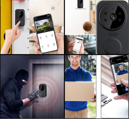 Zwarte Slimme Wi-Fi Deurbel met Camera – Noctiq