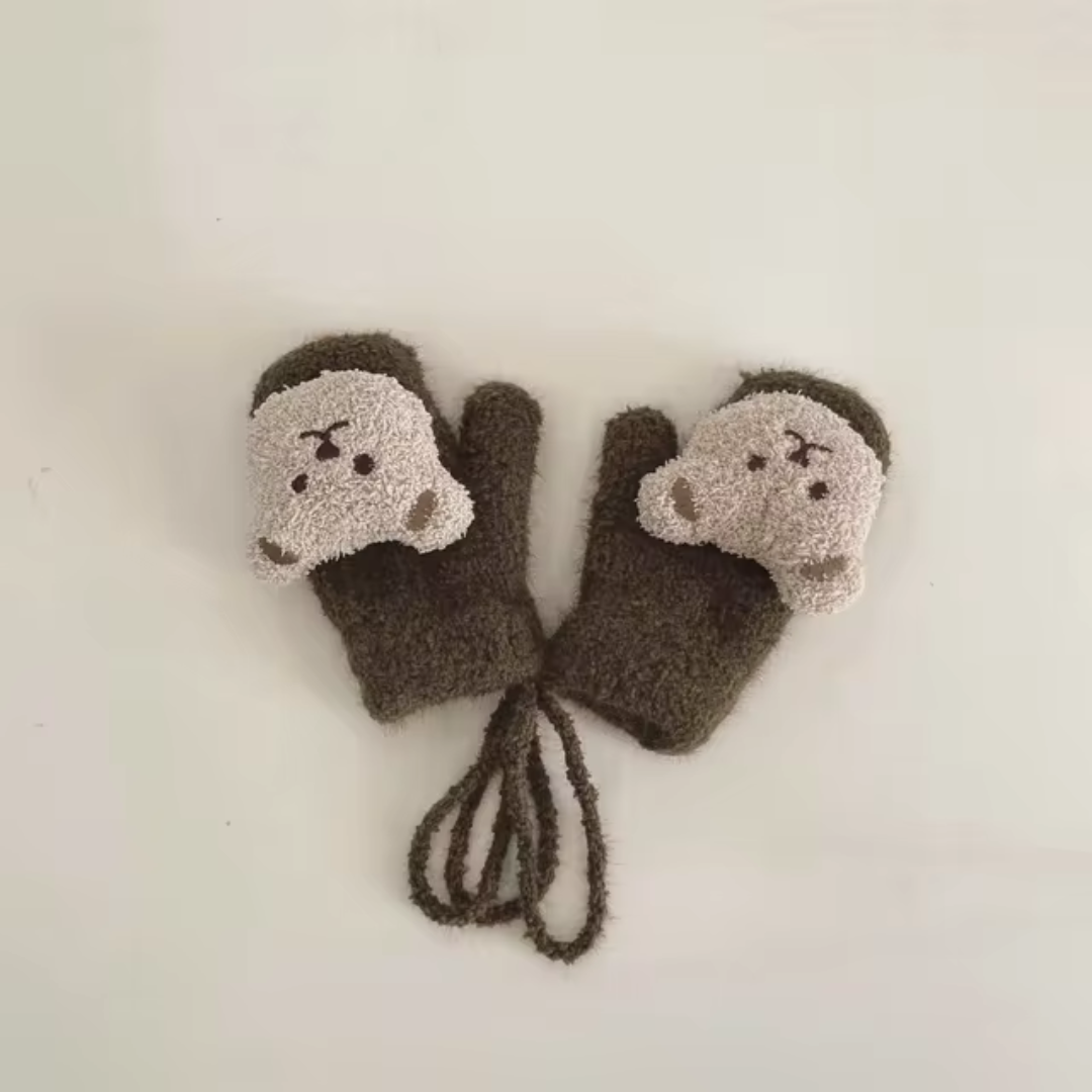 Kinder Wantjes met Berengezicht – TinyBear Mittens