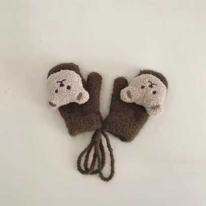 Kinder Wantjes met Berengezicht – TinyBear Mittens