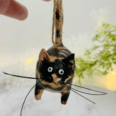 Uniek Handgemaakt Katten Kerstornament - Purrfect Holiday Hangers