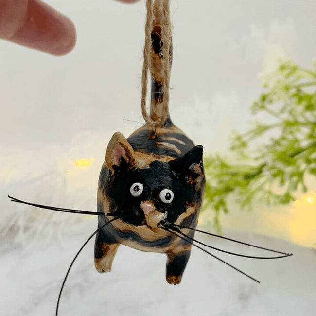 Uniek Handgemaakt Katten Kerstornament - Purrfect Holiday Hangers