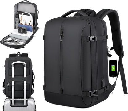 40L Uitbreidbare Waterdichte Reisrugzak met USB-poort & 17” Laptopvak – AirVoyage (1 Kopen, 1 GRATIS Actie)
