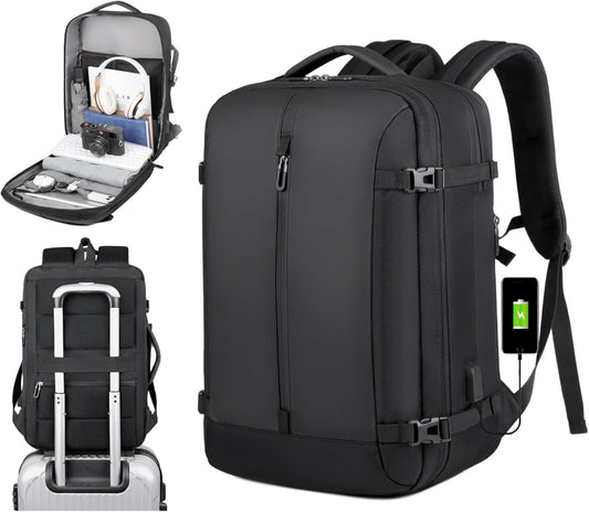 40L Uitbreidbare Waterdichte Reisrugzak met USB-poort & 17” Laptopvak – AirVoyage (1 Kopen, 1 GRATIS Actie)