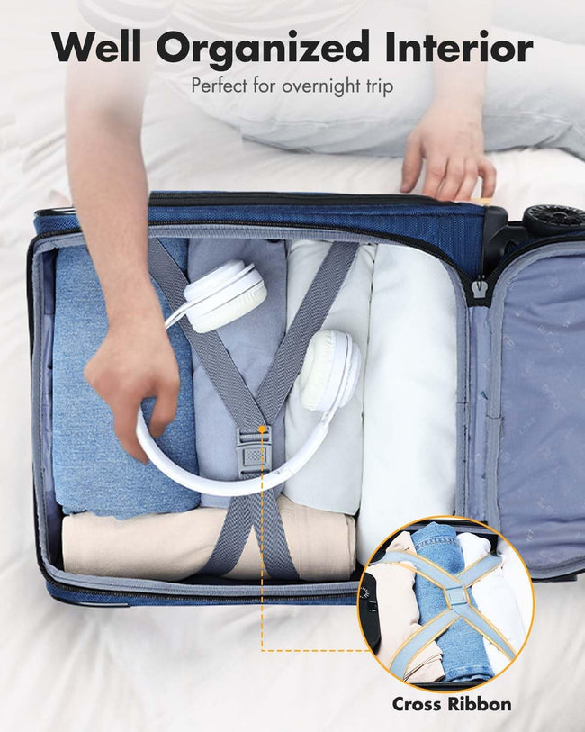 Luchthaven-Goedgekeurde Handbagage Trolley met Spinnerwielen & Laptopvak