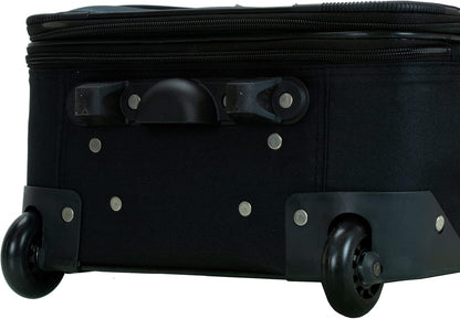 2-delige Zachte Koffer Set met Handbagage Tas & Soepele Wielen