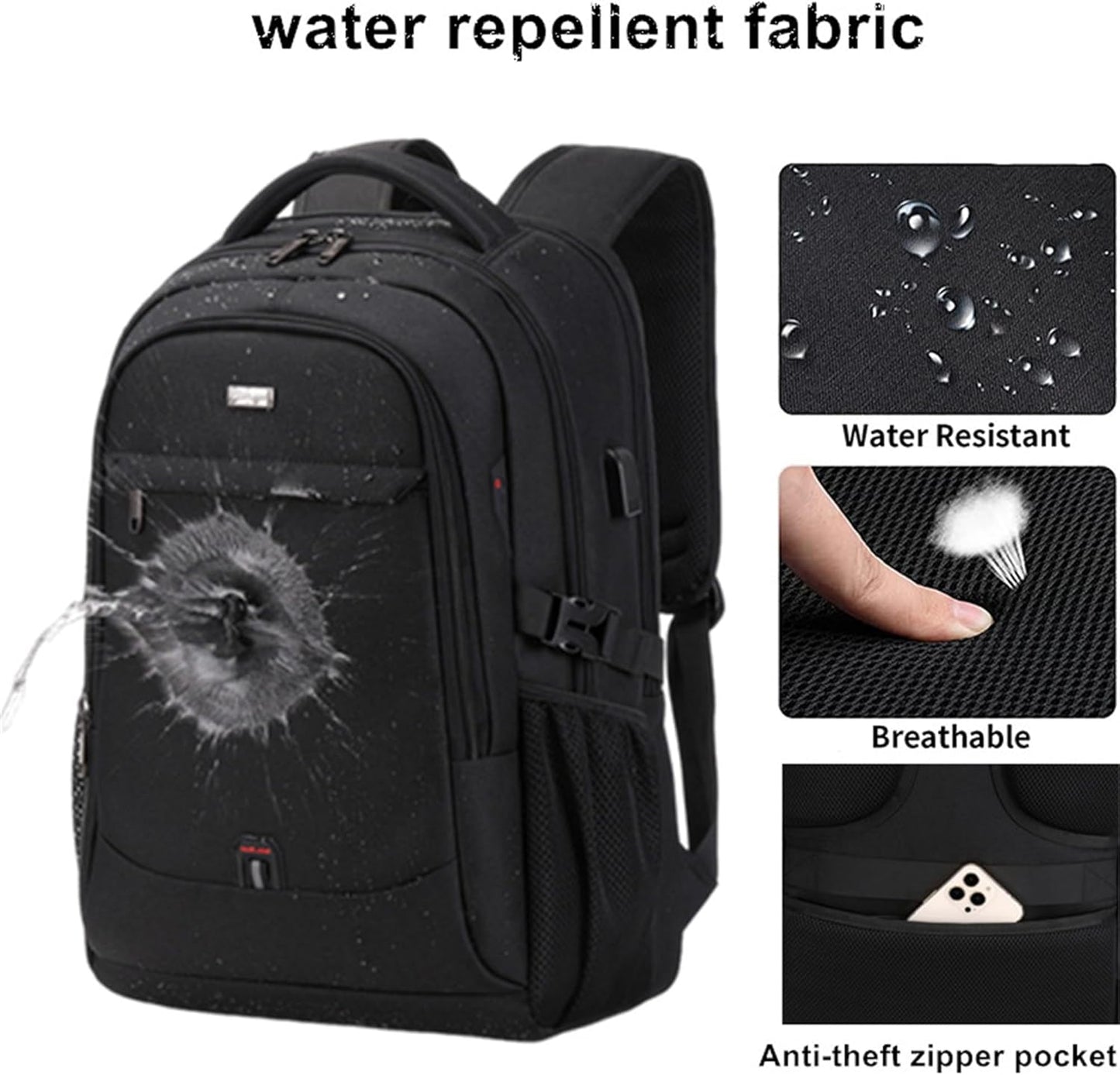 Waterafstotende laptop- en reistas met georganiseerde vakken