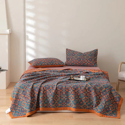 Katoenen Quilt met Blauw Patroon - Florencia