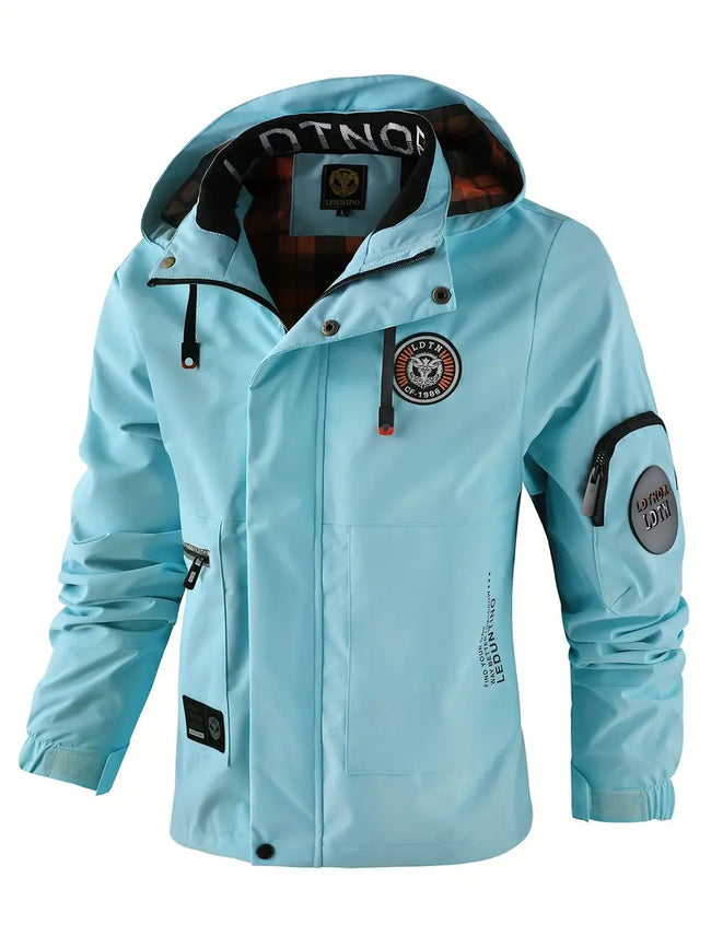 Lichte heren outdoorjas wind- & waterdicht met capuchon – Torben
