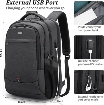Waterdichte Reis Laptoprugzak met USB-poort & Georganiseerde Opslag