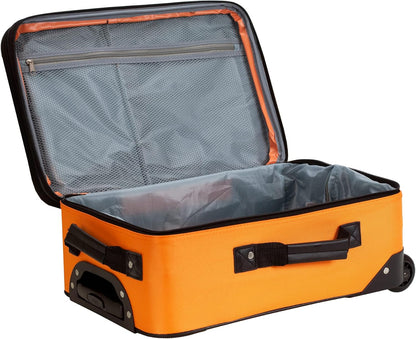 2-delige Zachte Koffer Set met Handbagage Tas & Soepele Wielen