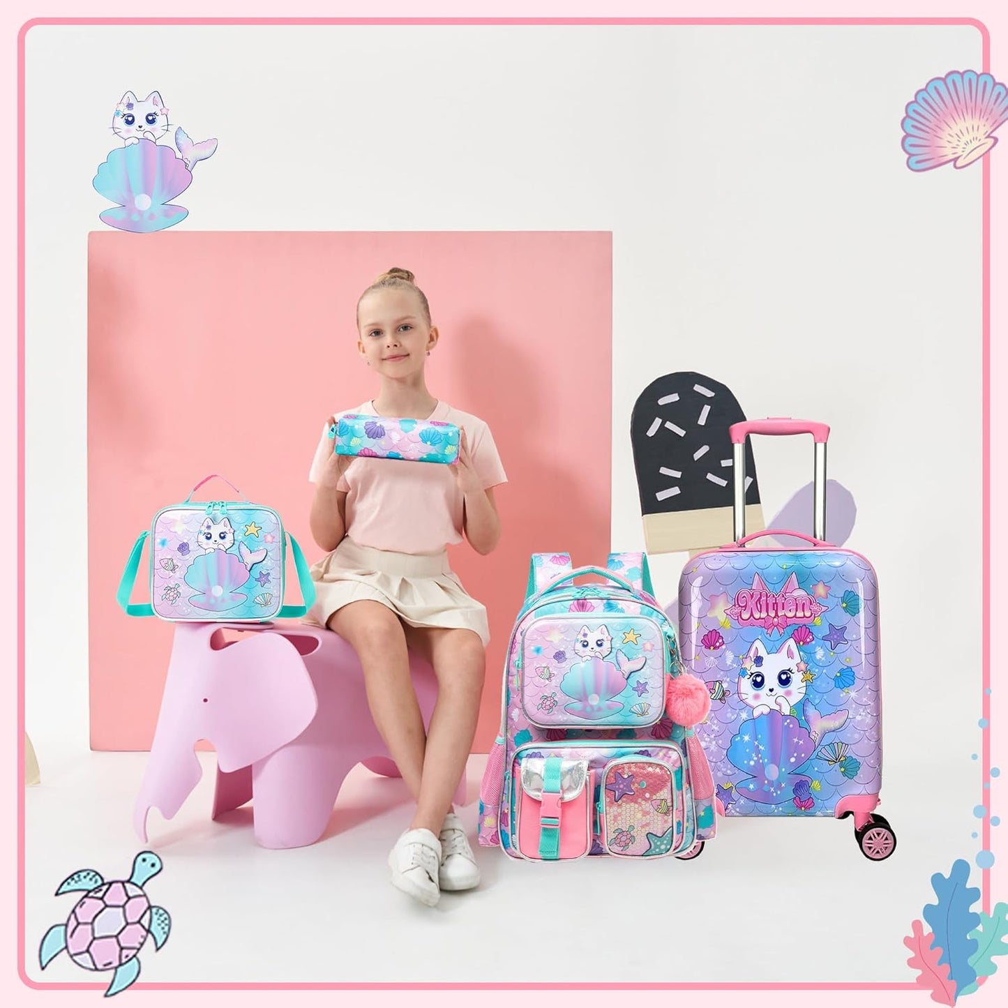 Kinder Bagage Set 5-delig met Hard Shell en Spinnerwielen – Game Day