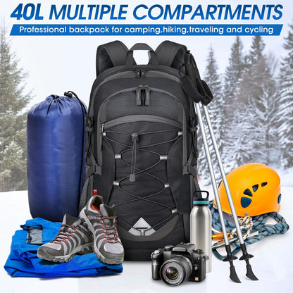 40L Waterdichte Wandel- & Kampeerrugzak – Lichtgewicht & Opvouwbaar – 1+1 GRATIS