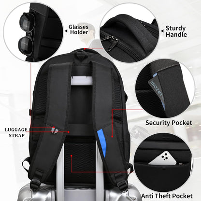 Waterdichte Reis Laptoprugzak met USB-poort & Georganiseerde Opslag