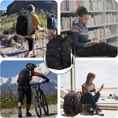 55L Extra-Grote Reis Laptop Rugzak met USB Opladen en RFID Beveiliging