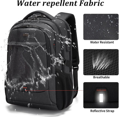 Waterdichte Reis Laptoprugzak met USB-poort & Georganiseerde Opslag