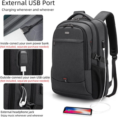Waterdichte Reis Laptoprugzak met USB-poort & Georganiseerde Opslag