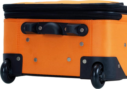 2-delige Zachte Koffer Set met Handbagage Tas & Soepele Wielen