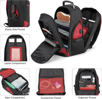 Waterdichte Anti-Diefstal Laptop- & Reisrugzak met USB-poort – 17,3"