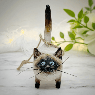 Uniek Handgemaakt Katten Kerstornament - Purrfect Holiday Hangers