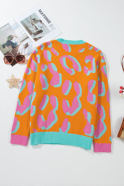 Damestrui Met Colorblock Luipaardprint En Ronde Hals – Liora