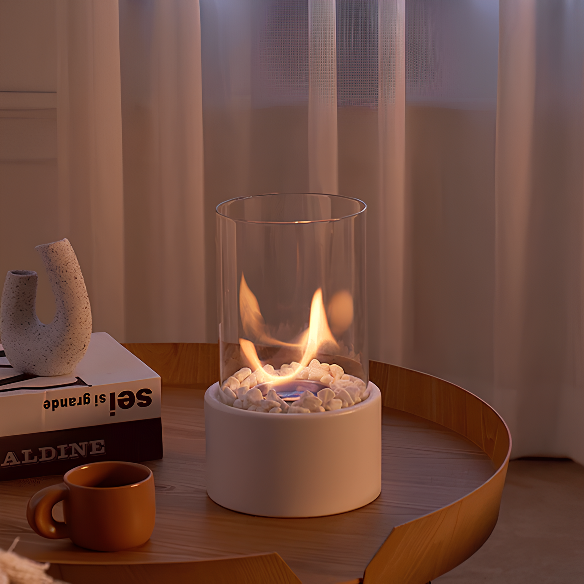 Klassieke Olie Lamp met Open Vlam - Lumora