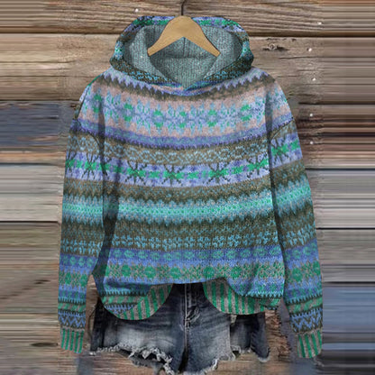 Warme Dames Hoodie met Patroon – Freya