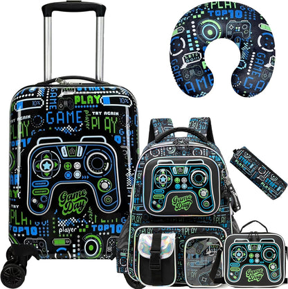 Kinder Bagage Set 5-delig met Hard Shell en Spinnerwielen – Game Day