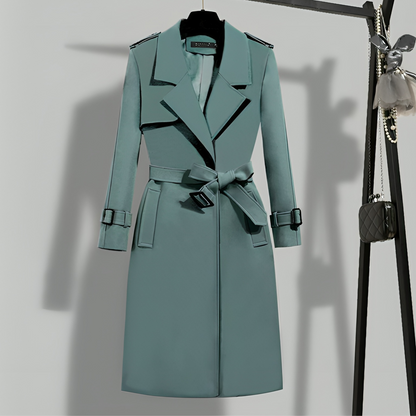 Dames Trenchcoat met Taille & Knoopsluiting – Sophia