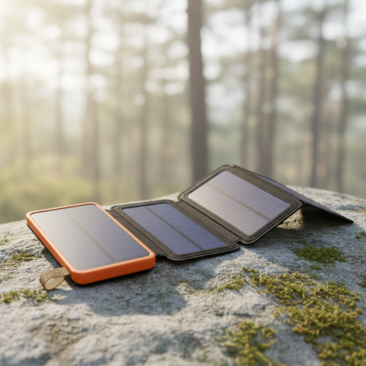 Aufklappbare Solarpowerbank Kunststoff - SunFoldar