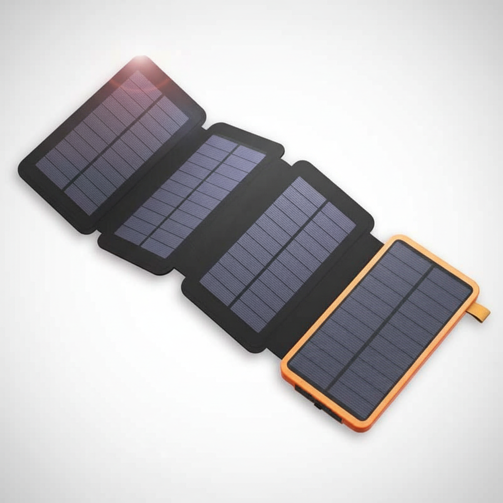 Aufklappbare Solarpowerbank Kunststoff - SunFoldar